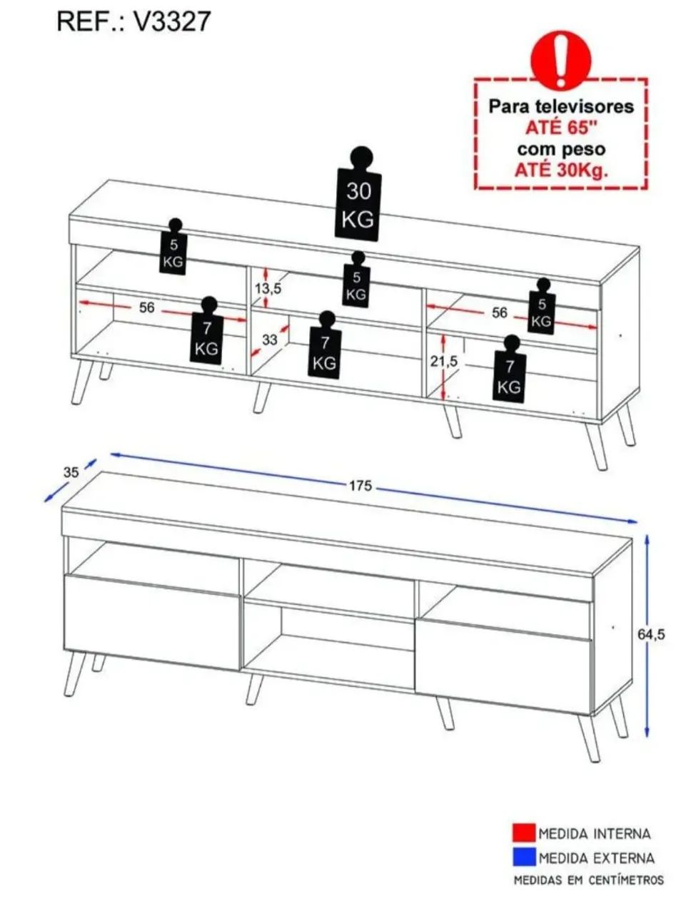 Promoção Rack Branco 65" - 02/10 - Foto 2