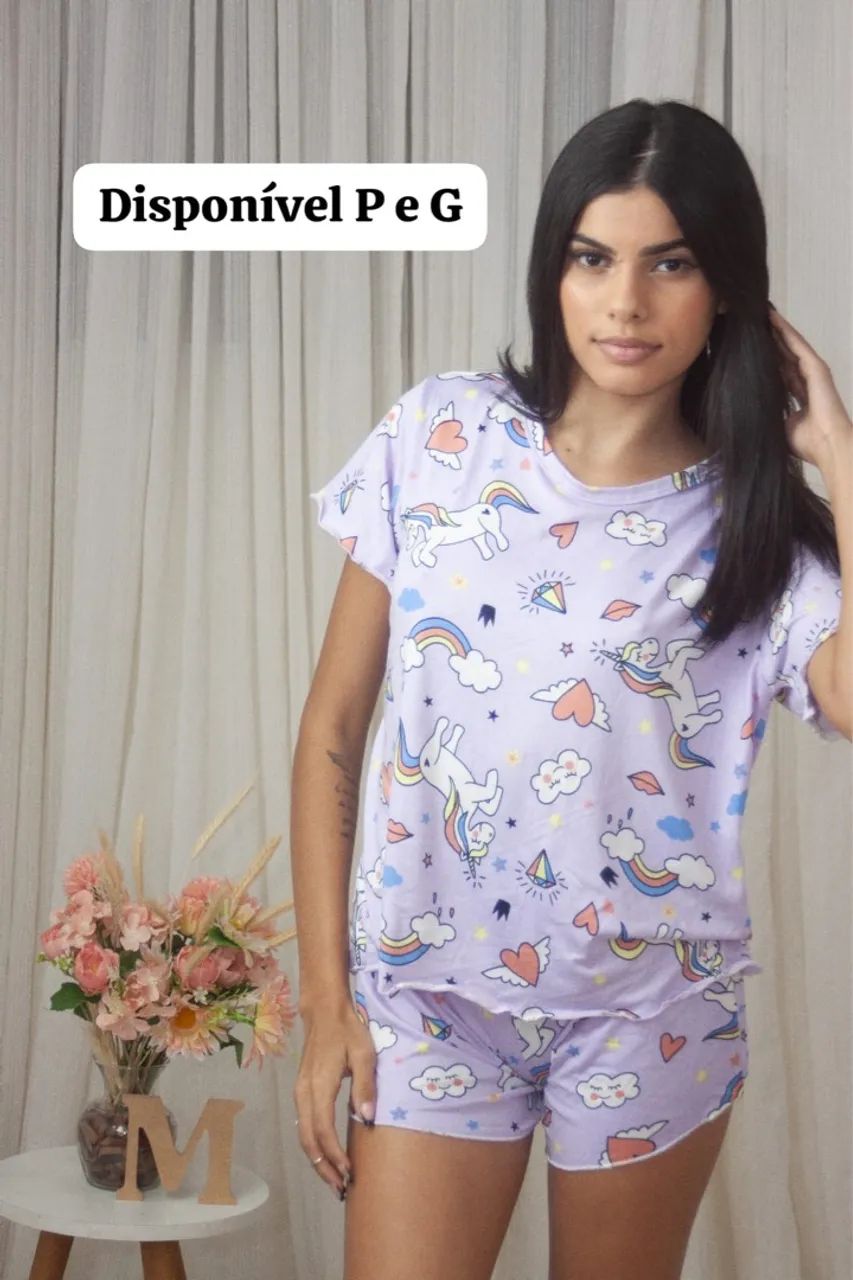 Conjunto de Pijama Feminino - Coração - Foto 3