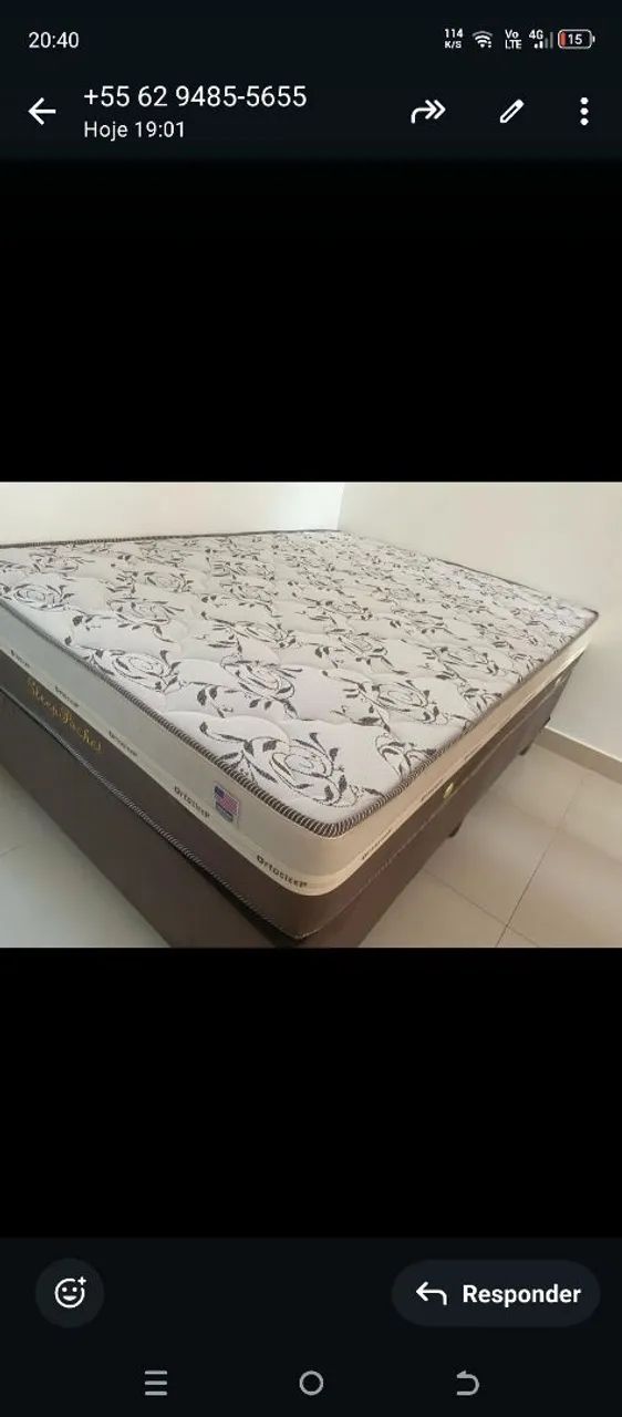 Colchão molas ensacadas de casal 