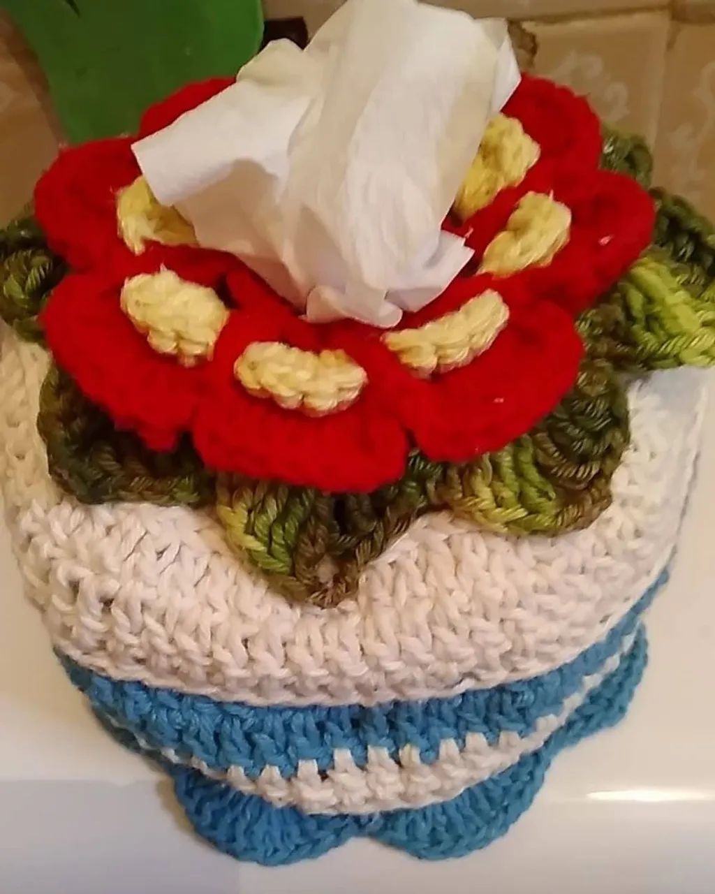 Conjunto de banheiro de crochê 4 peças  - Foto 6