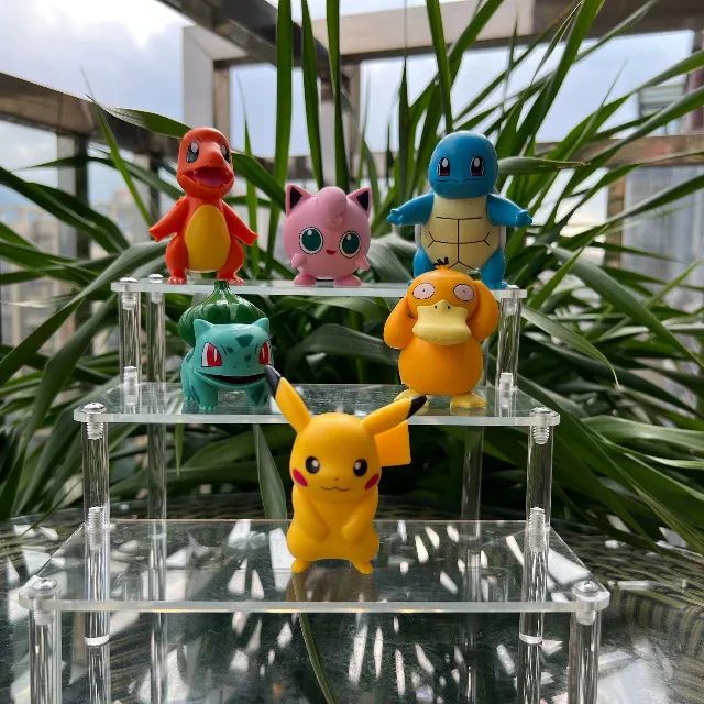Kit 6 Pokemons - Pikachu, Charmander, Bulbasauro, Squirtle, Psyduck e Jigglypuff - Bonecos - Foto 3