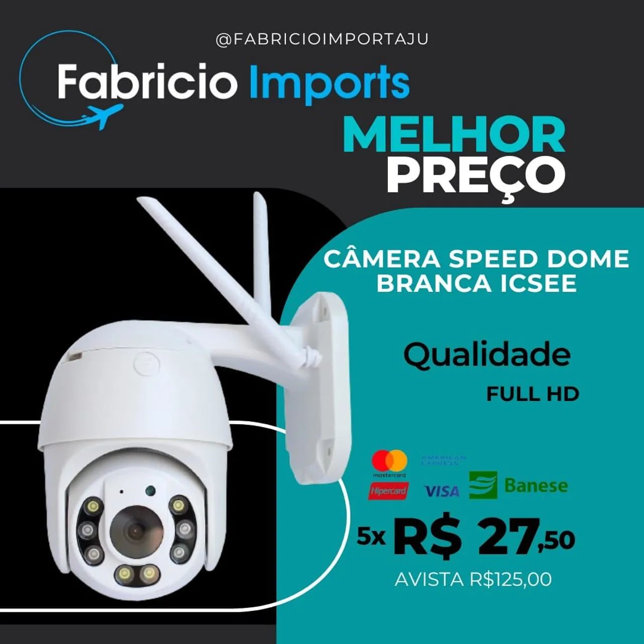 Câmera Speed Dome wi-fi 