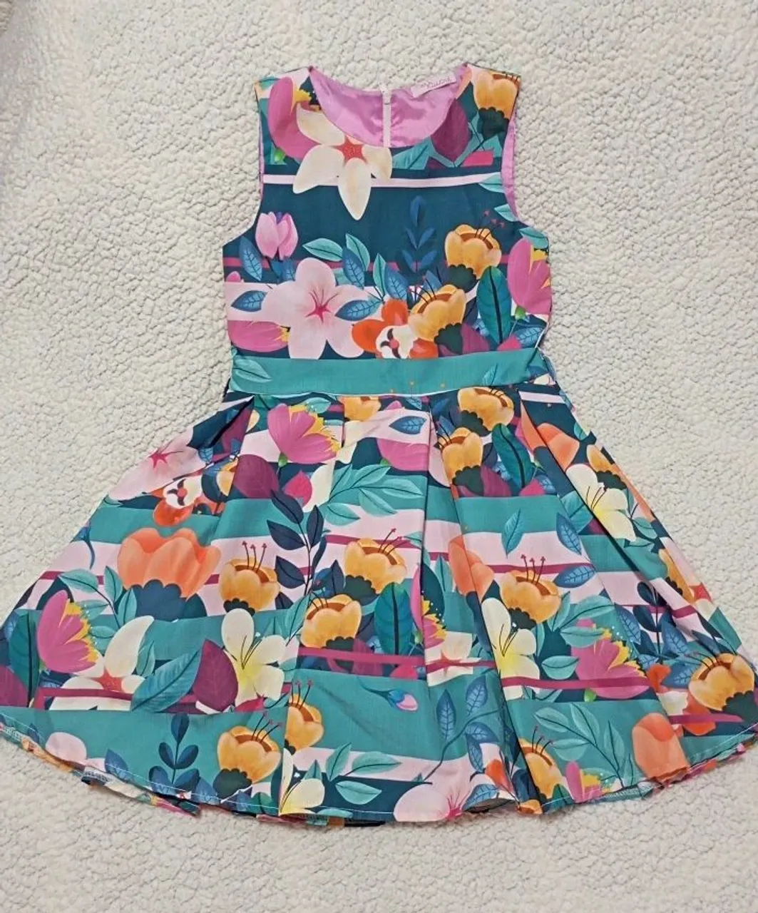 Vestido Infantil Floral Colorido