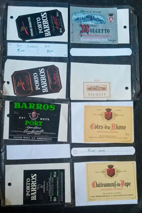 COLEÇÃO DE RÓTULOS ANTIGOS DE VINHOS - Foto 2