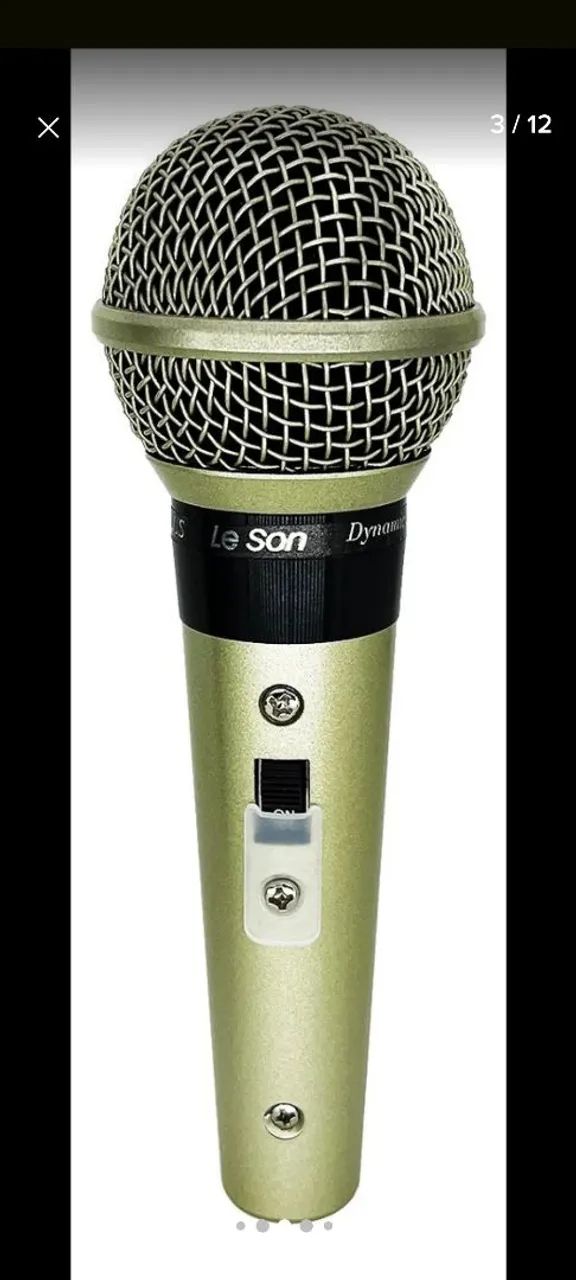 Microfone Leson Sm58 Plus Corpo Metálico Cabo Cannon XIr - Foto 2