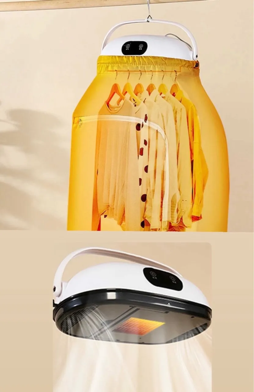 Secadora de roupas portátil e eficiente