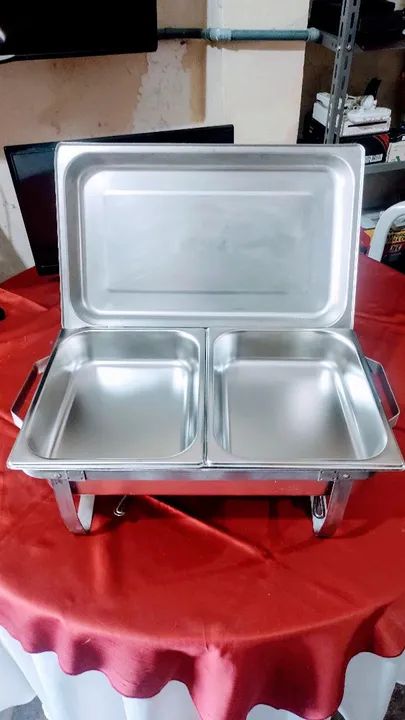 04 Rechauds para Buffet em aço inox usado - Foto 4