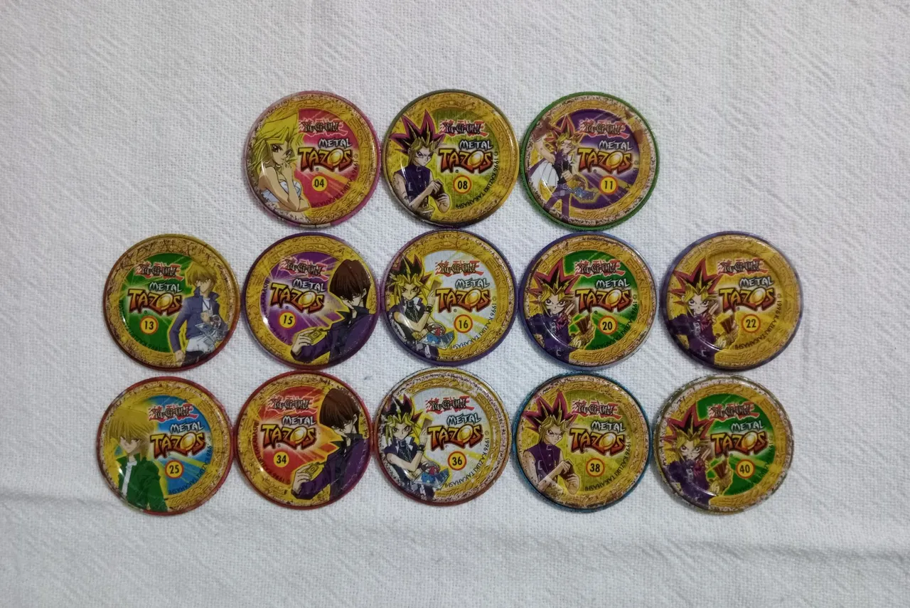 34 Tazos Lote Yu-Gi-Oh Elma Chips