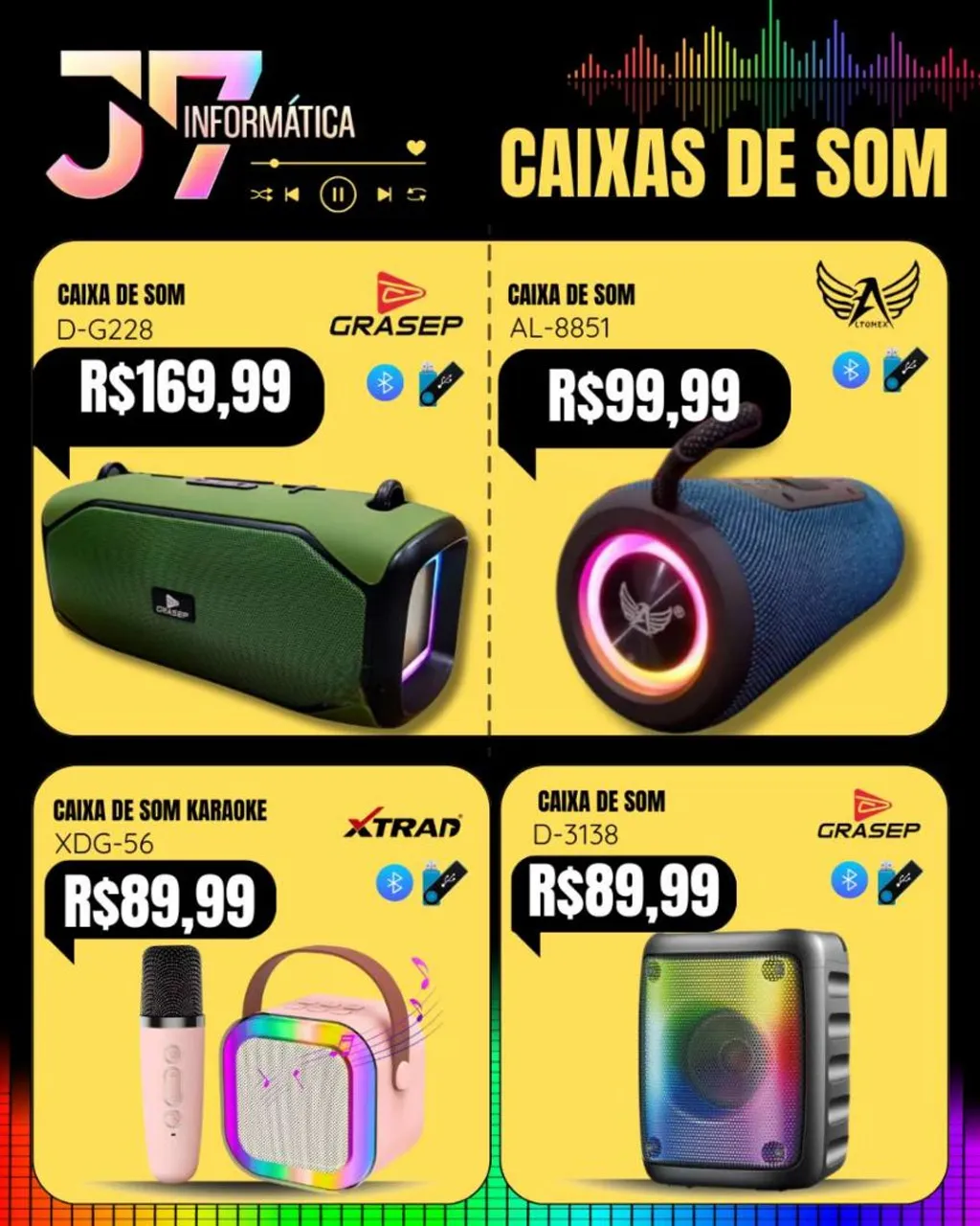 Caixas de som portáteis!