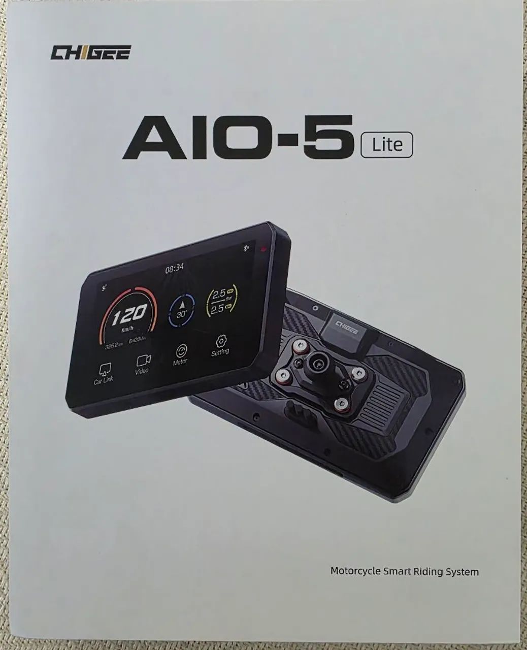Carplay para moto Chigee AIO-5 Lite - Sistema Inteligente de Condução para Motocicletas