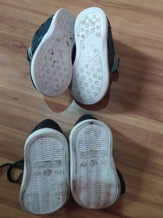 Lote com dois pares de tênis para bebê , tam.18, usados 2 vzs Palm. Mede 12 cm. Envio imed - Foto 3