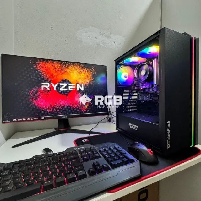 PC Gamer COMPLETO RYZEN 5 +RX-VEGA + 1 ano de garantia e em até 12x