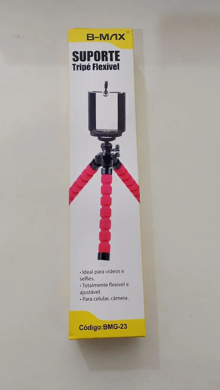 Tripé 20cm flexível para celular ou câmera 