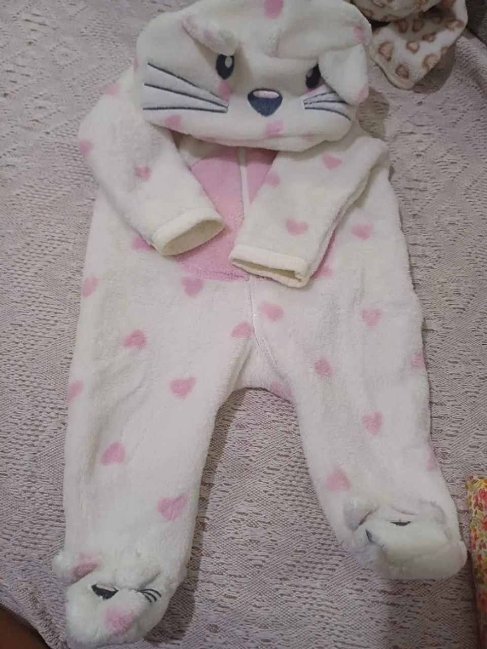 Macacão tip top bebê - Gata e leopardo