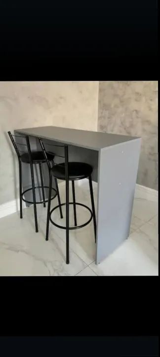 Kit Bancada Gourmet com 2 Banquetas