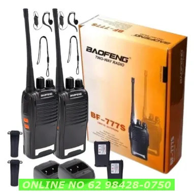Kit Par 2 Radio Baofeng 777s Walk Talk Comunicador 16 Canais