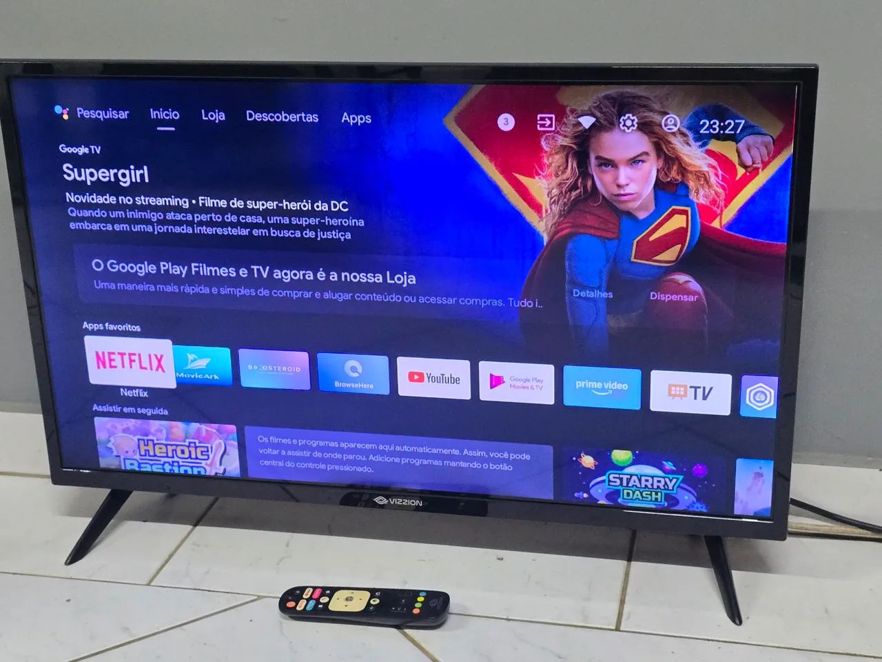 Smart Tv 32 Vizzion Android Comando Voz