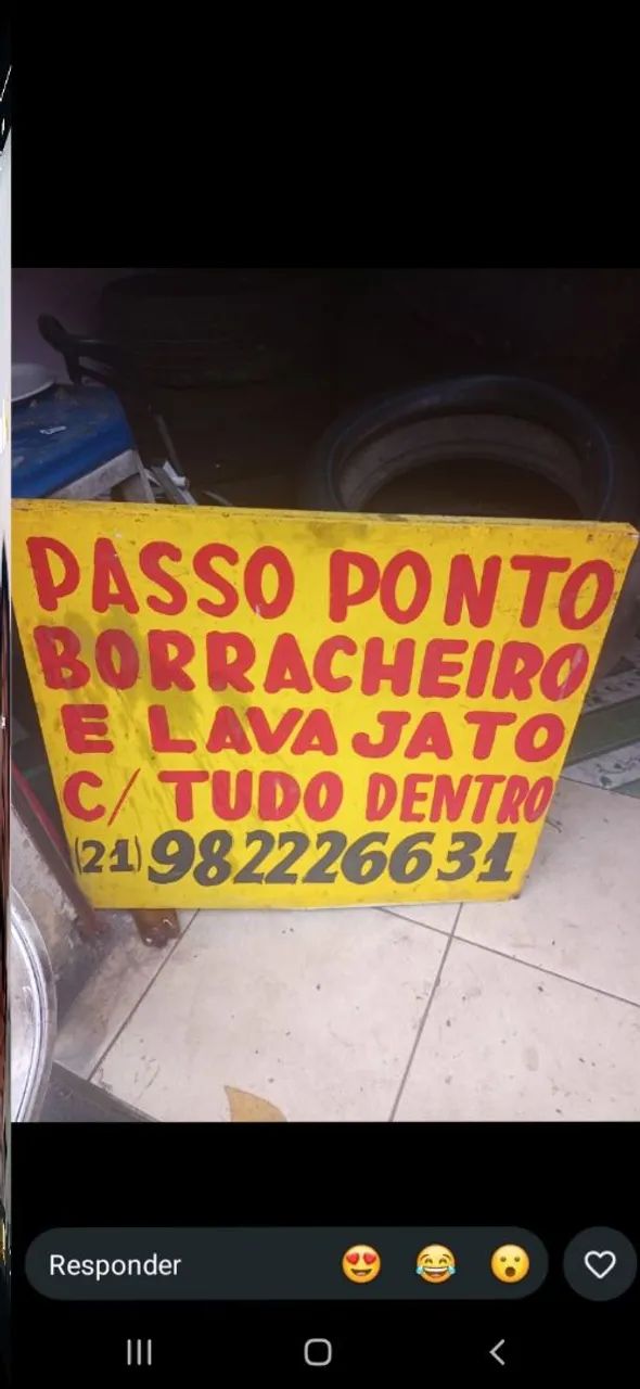 Passo ponto borracheiro e lava jato 