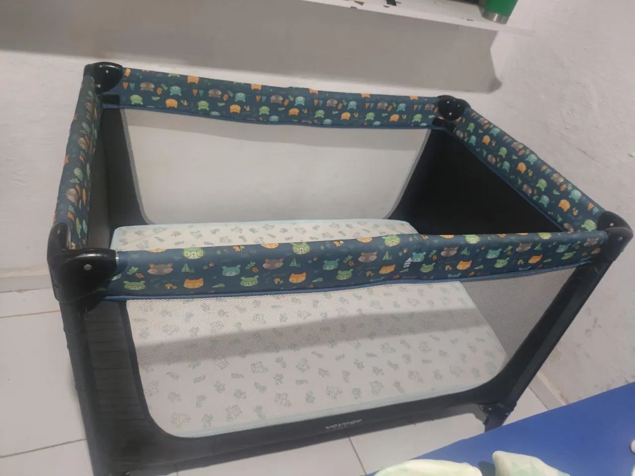 Crib with Safety Rails