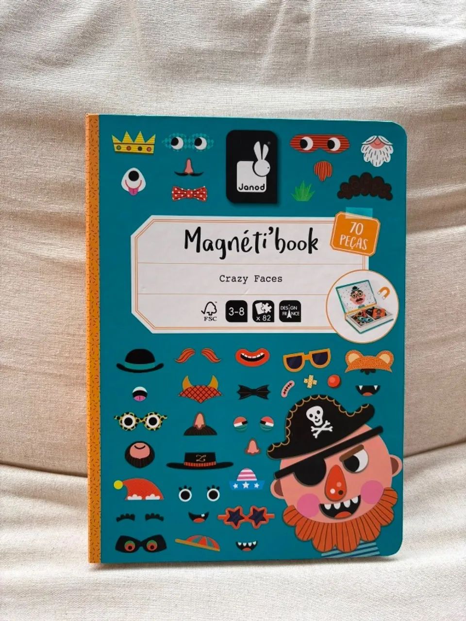 Brinquedo magnetic book crazy face