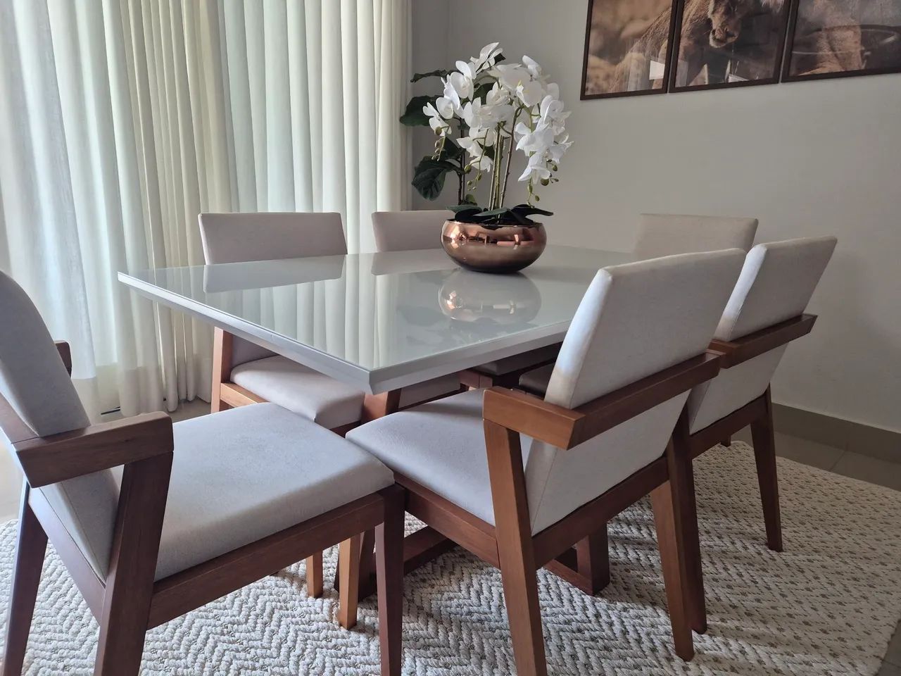 Mesa 6 lugares estilo contemporânea - Foto 2