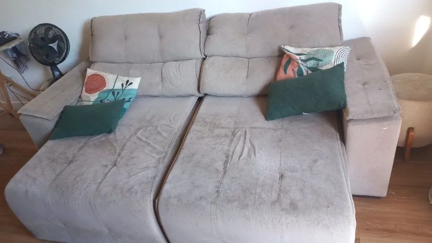 Sofá Retrátil com encosto reclinável 2,40cm - Foto 3