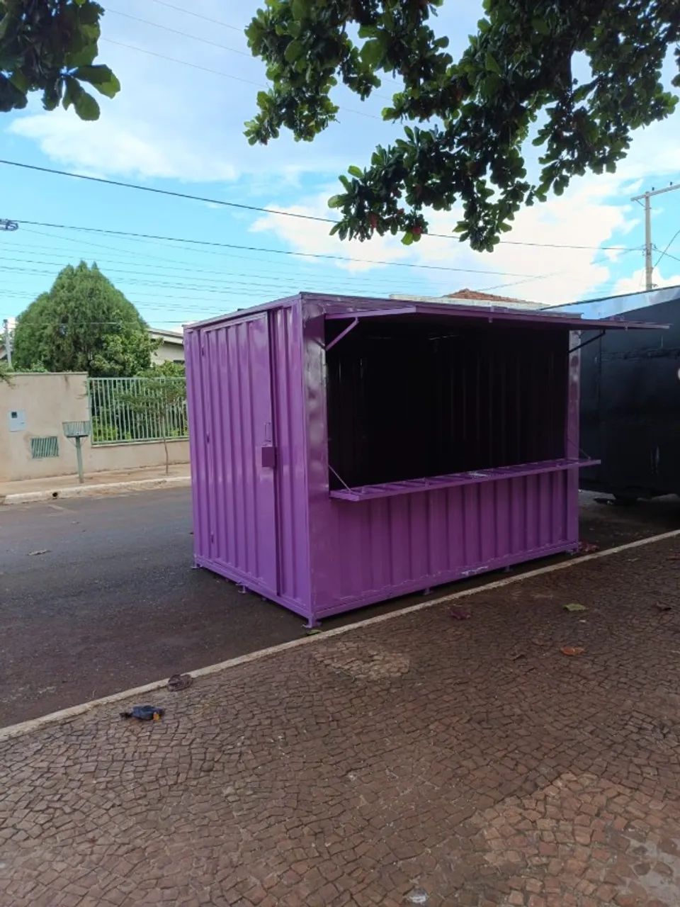 Lanchonete desmontável 3x2x2,20 fabricada de aço 