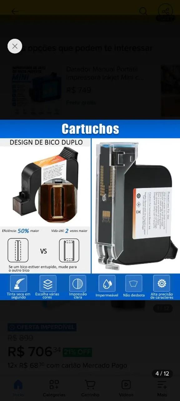 Impressora de tinta portatil - Foto 4