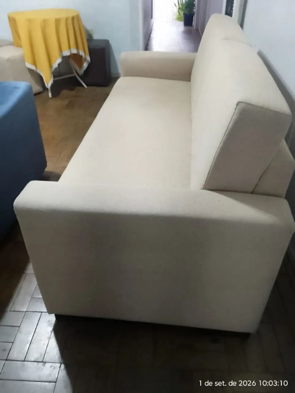 Sofá Bege -Usado/Estado novo - Foto 4