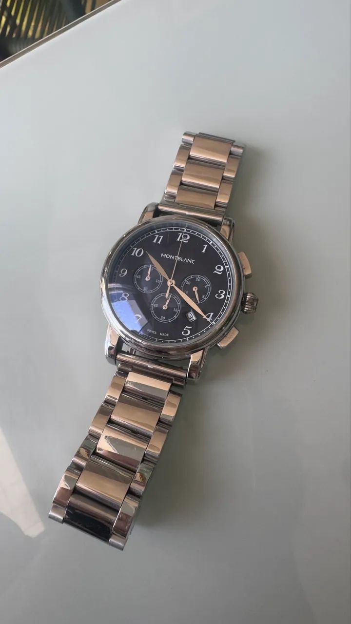 Relógio Estilo Montblanc - Pulseira de Aço - Foto 4