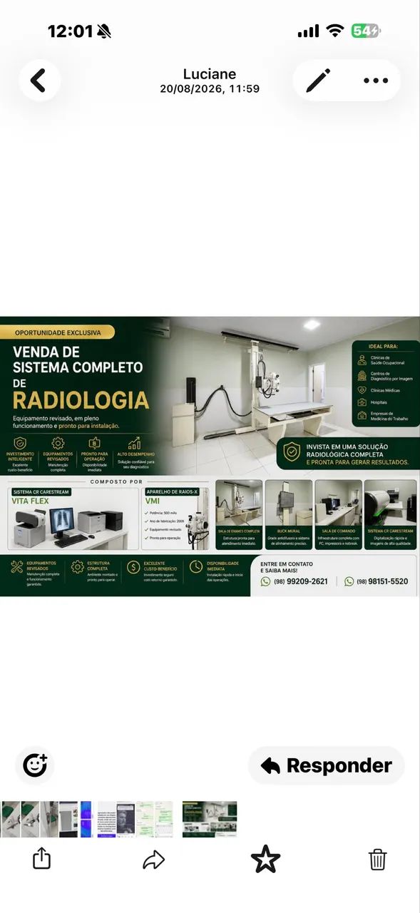 Aparelho completo de radiologia 