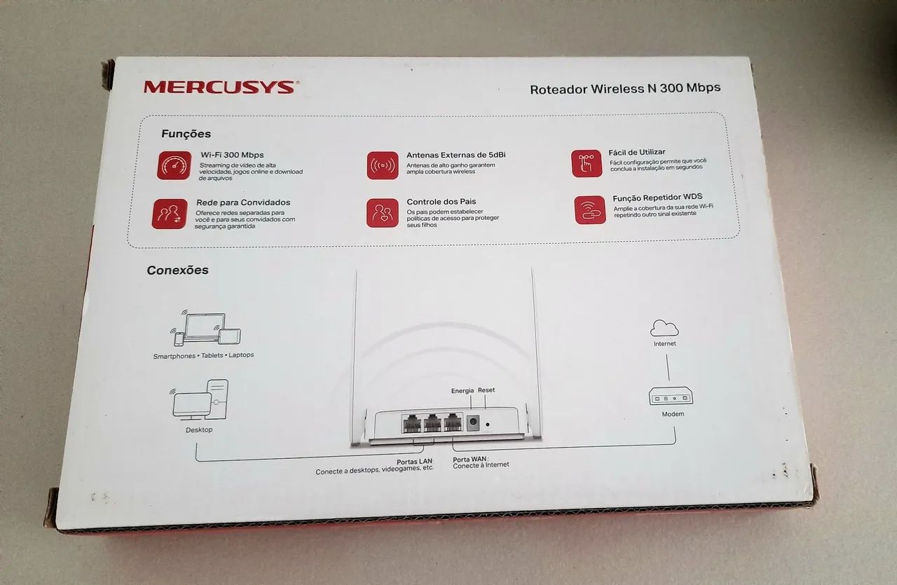 Roteador Mercusys  300 Mbps 2 Antena - Foto 2