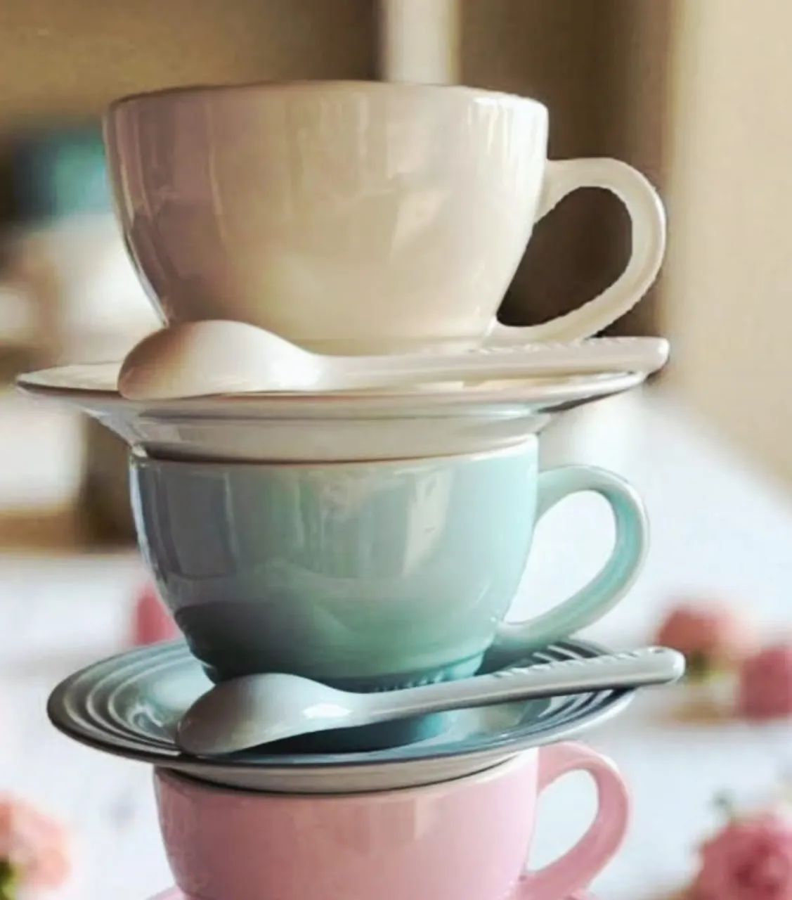 Set Canecas Capuccino Com Pires Merengue Le Creuset - Foto 4