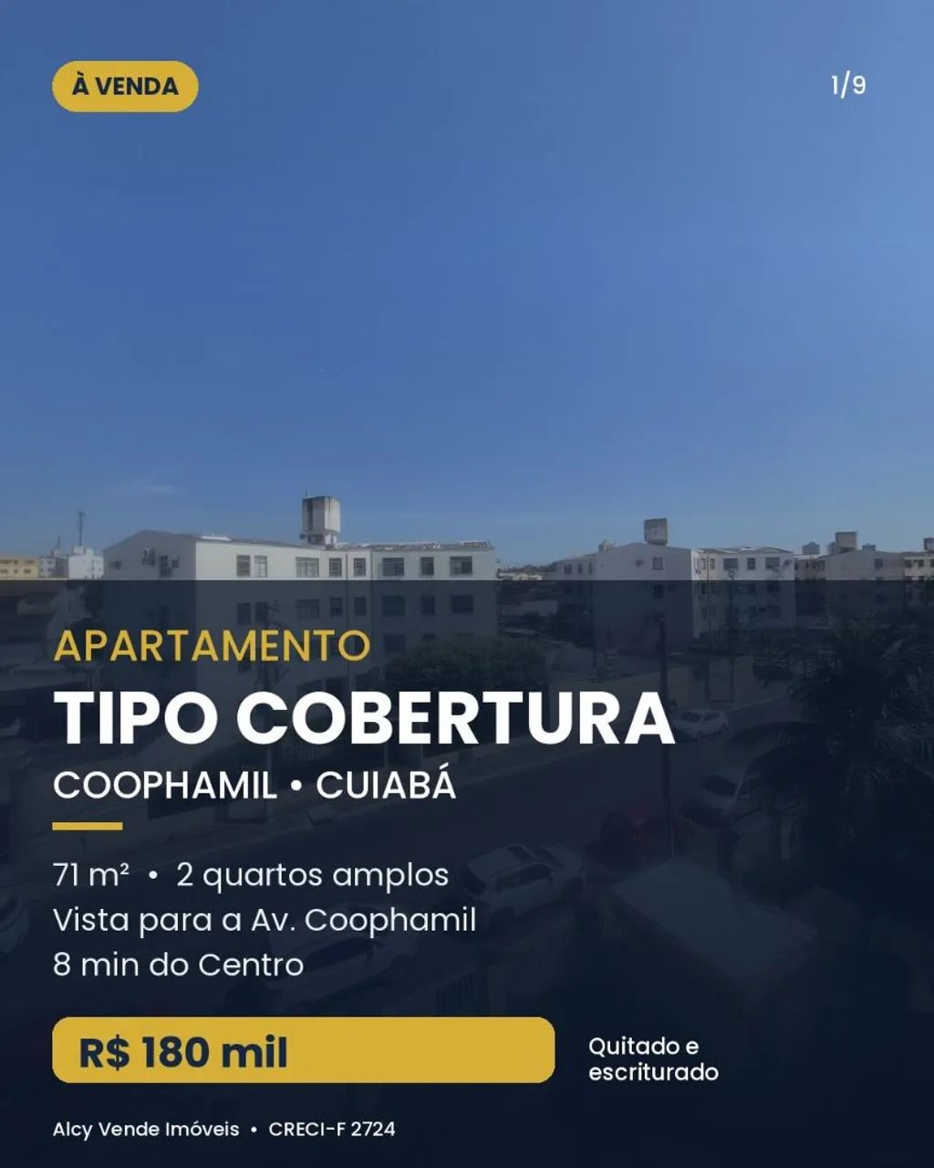Tipo cobertura. A 10minutos do centro e aeroporto 