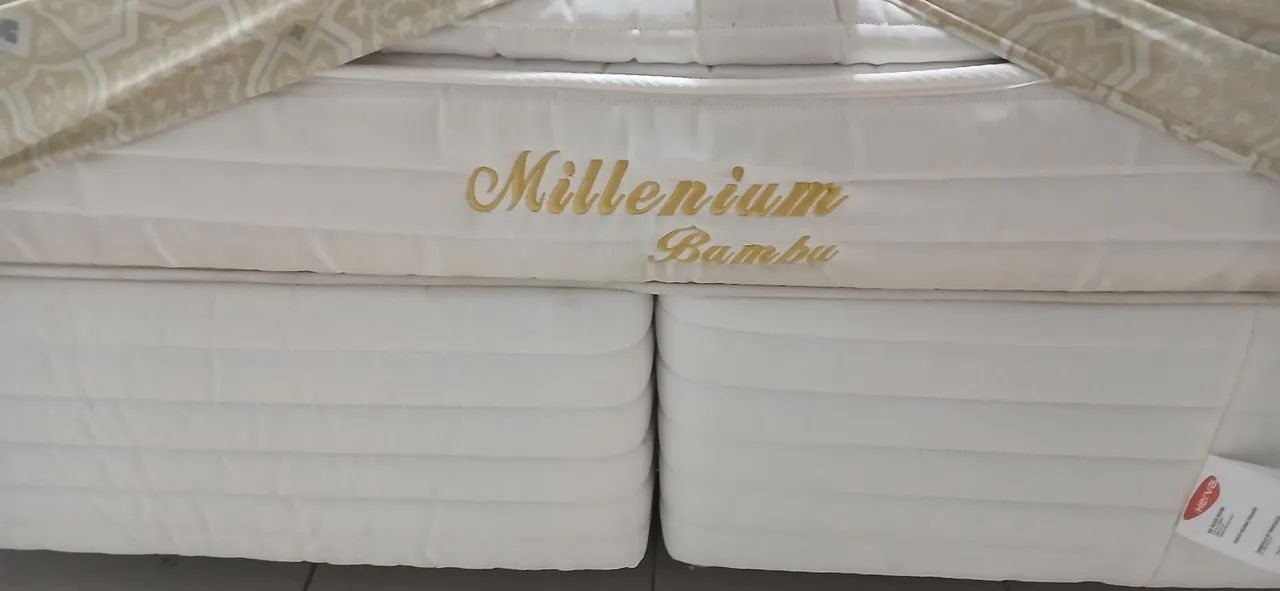Doação Cama Box Usada Queen Herbal com Base  - Foto 3