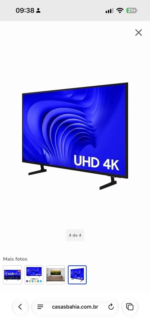 VENDO TV SAMSUNG 50 polegadas UHD 4K Tudo em 1  - Foto 3