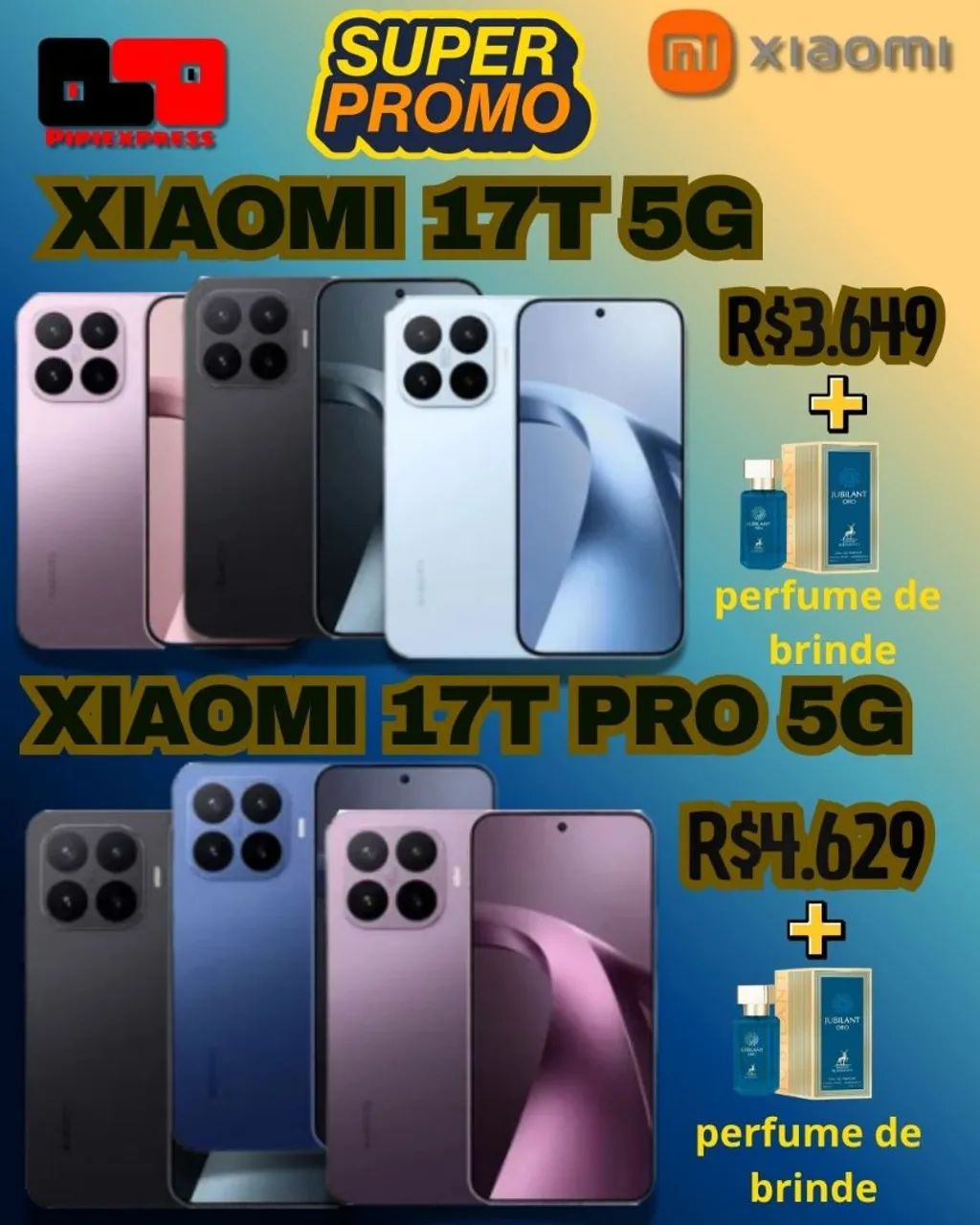 Xiaomi 17T e Xiaomi 17T Pro! Linha Premium. 