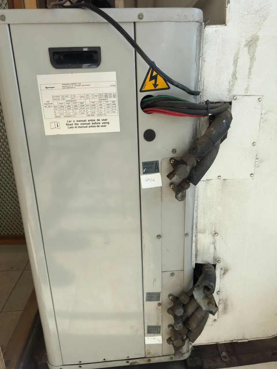 Ar condicionado Retirada - compressor quebrado