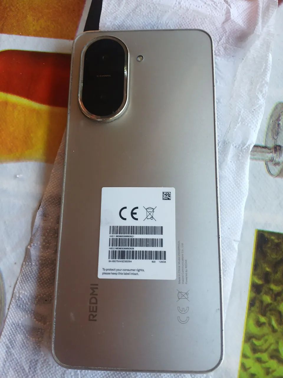 Celular com película quebrada maia tela não está quebrada redmi A5 Android 15 128 gb 