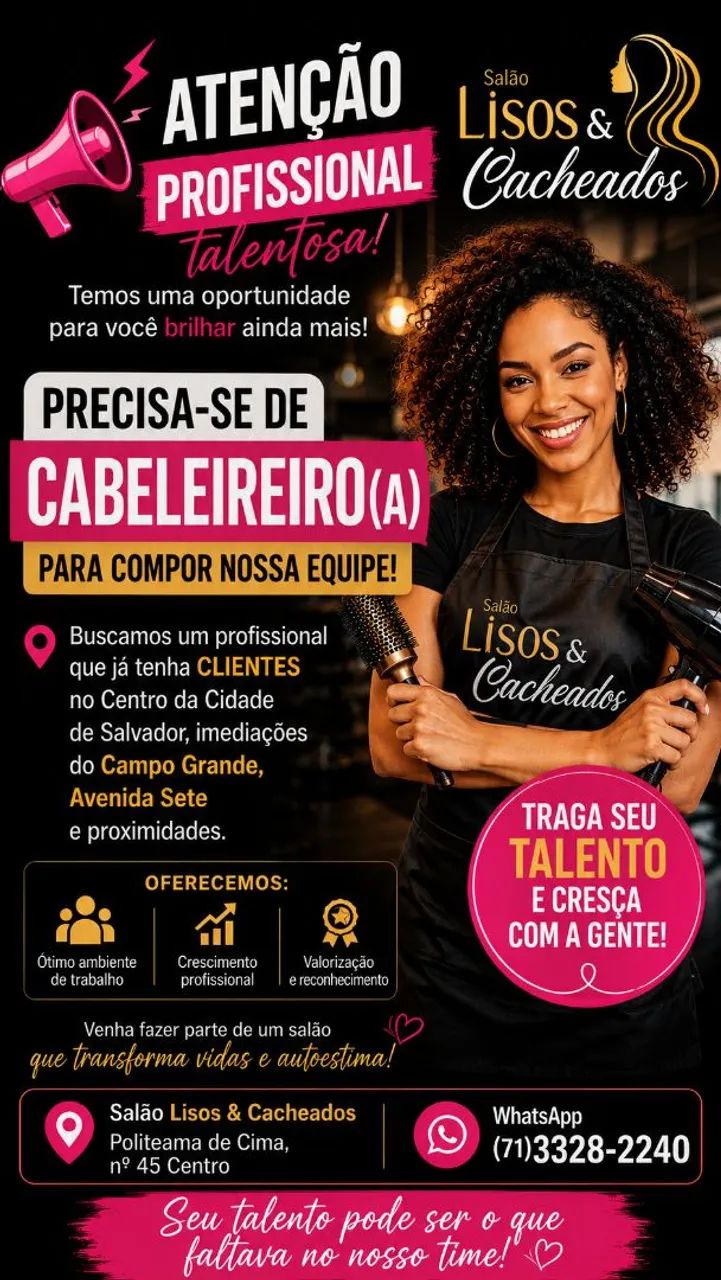 Precisa-se de profissionais da beleza, Cabeleireiro(a)