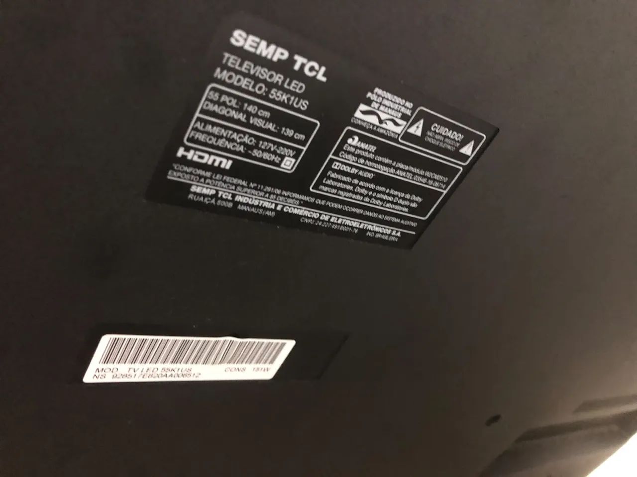 Tv Tcl smart 55P- defeito - Foto 2