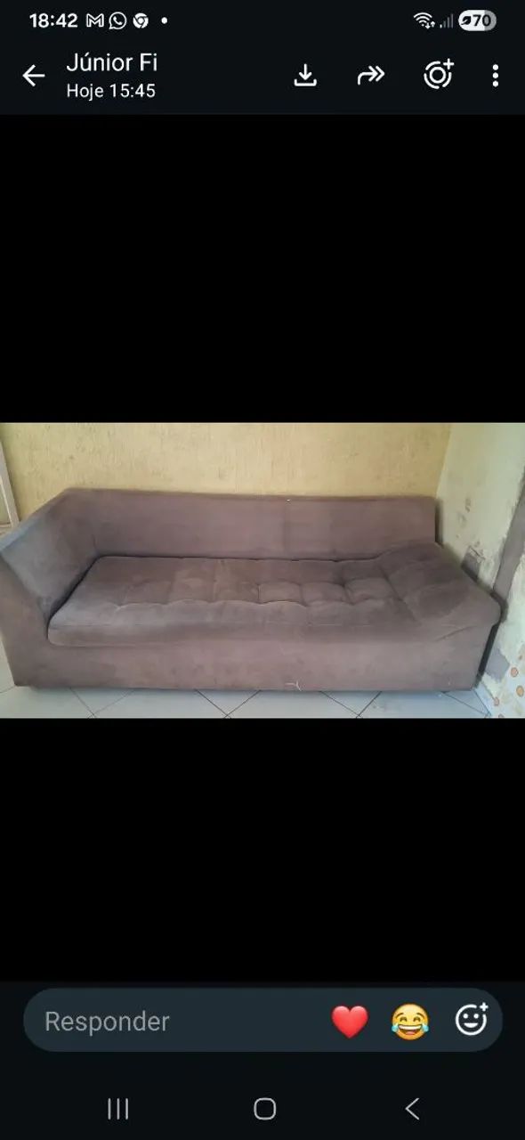 Sofá  recamier estrutura  da mailane  - Foto 3