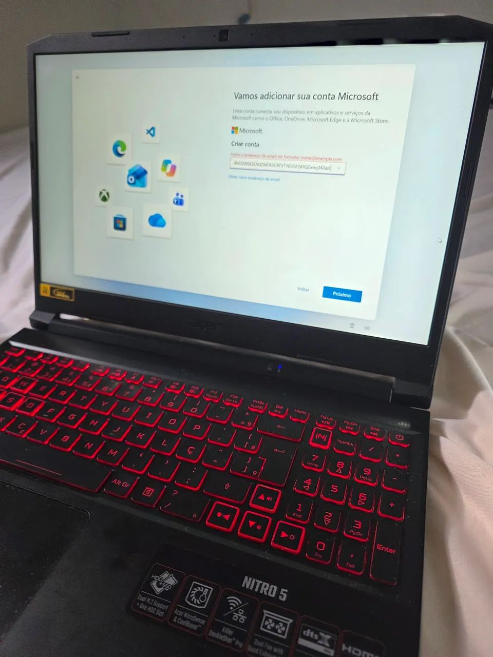 Notebook Acer Nitro 5 com GTX 1650, 8 GB RAM e SSD de 1 TB i5 - Foto 3