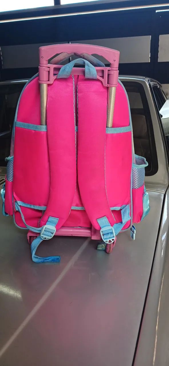 Mochila de Rodinhas para Menina Princesas Disney - Foto 3