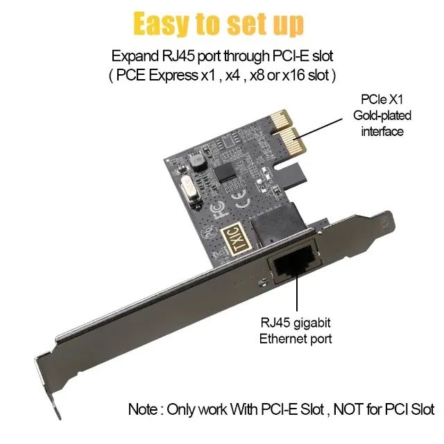 Placa De Rede Lan Gigabit Pci-e 10/100/1000 Mbps - Foto 2