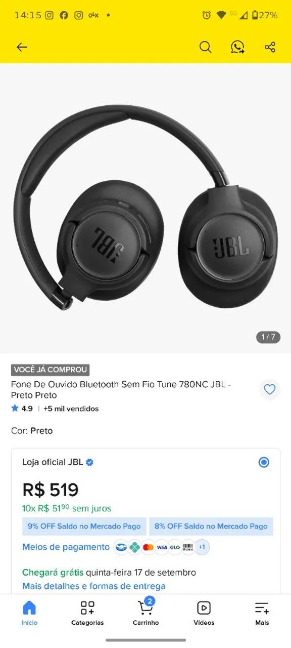 JBL TUNE 780NC - Foto 5