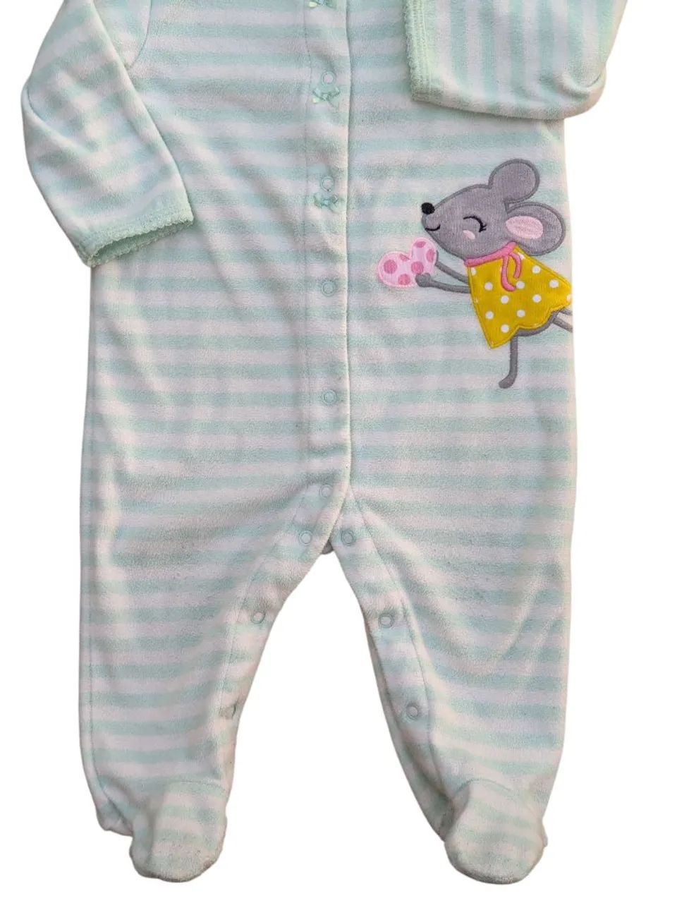 Macacão fleece quentinho inverno 6-9 meses Carter's  - Foto 3