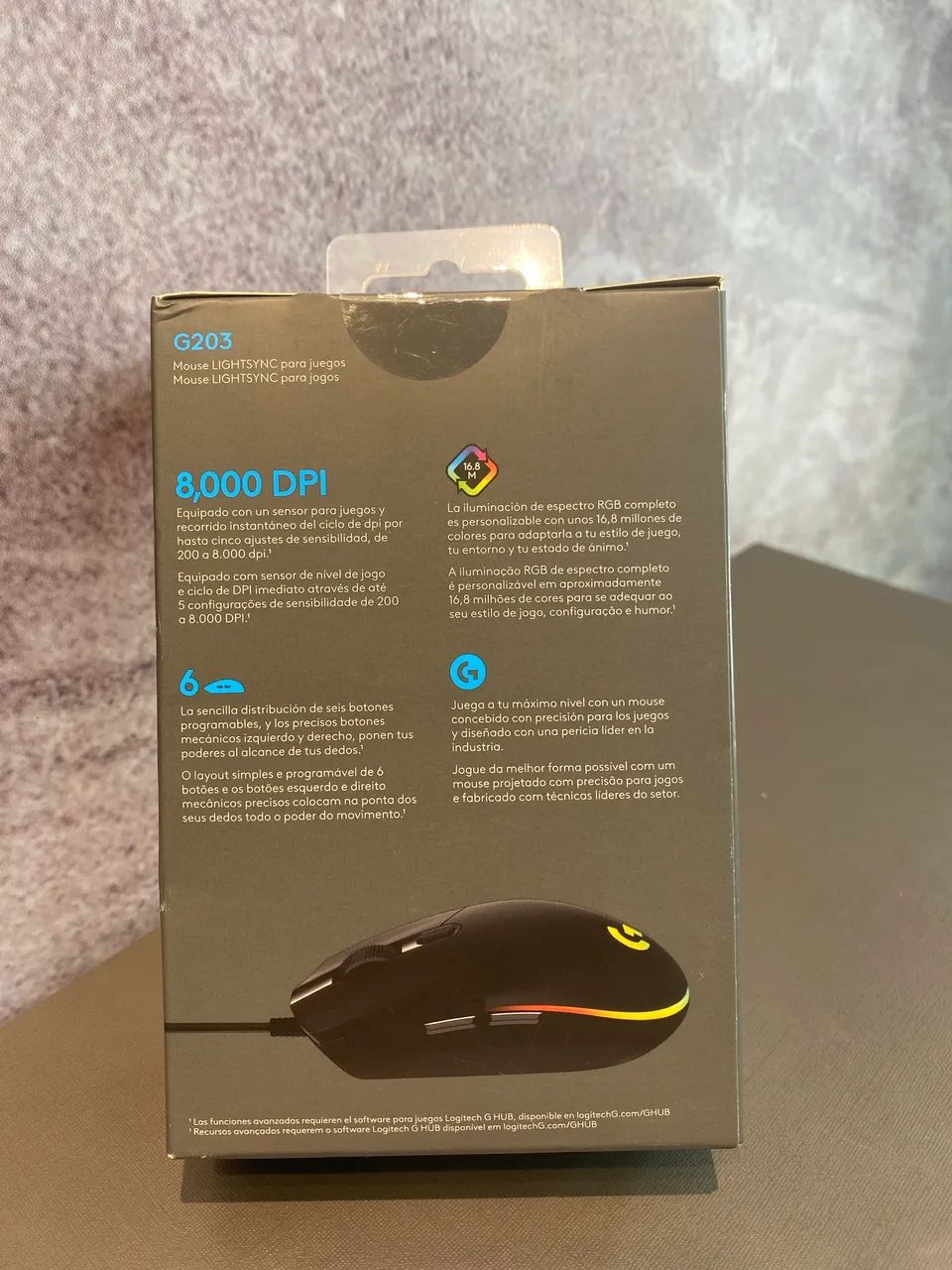 Mouse Gamer Logitech G203 LIGHTSYNC - Foto 2