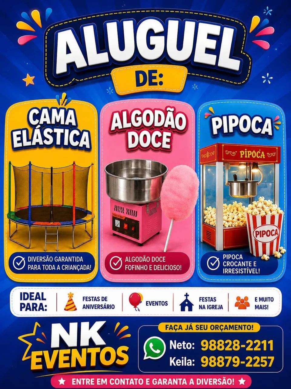 Aluguel de pula-pula, algodão doce, pipoca  - Foto 5