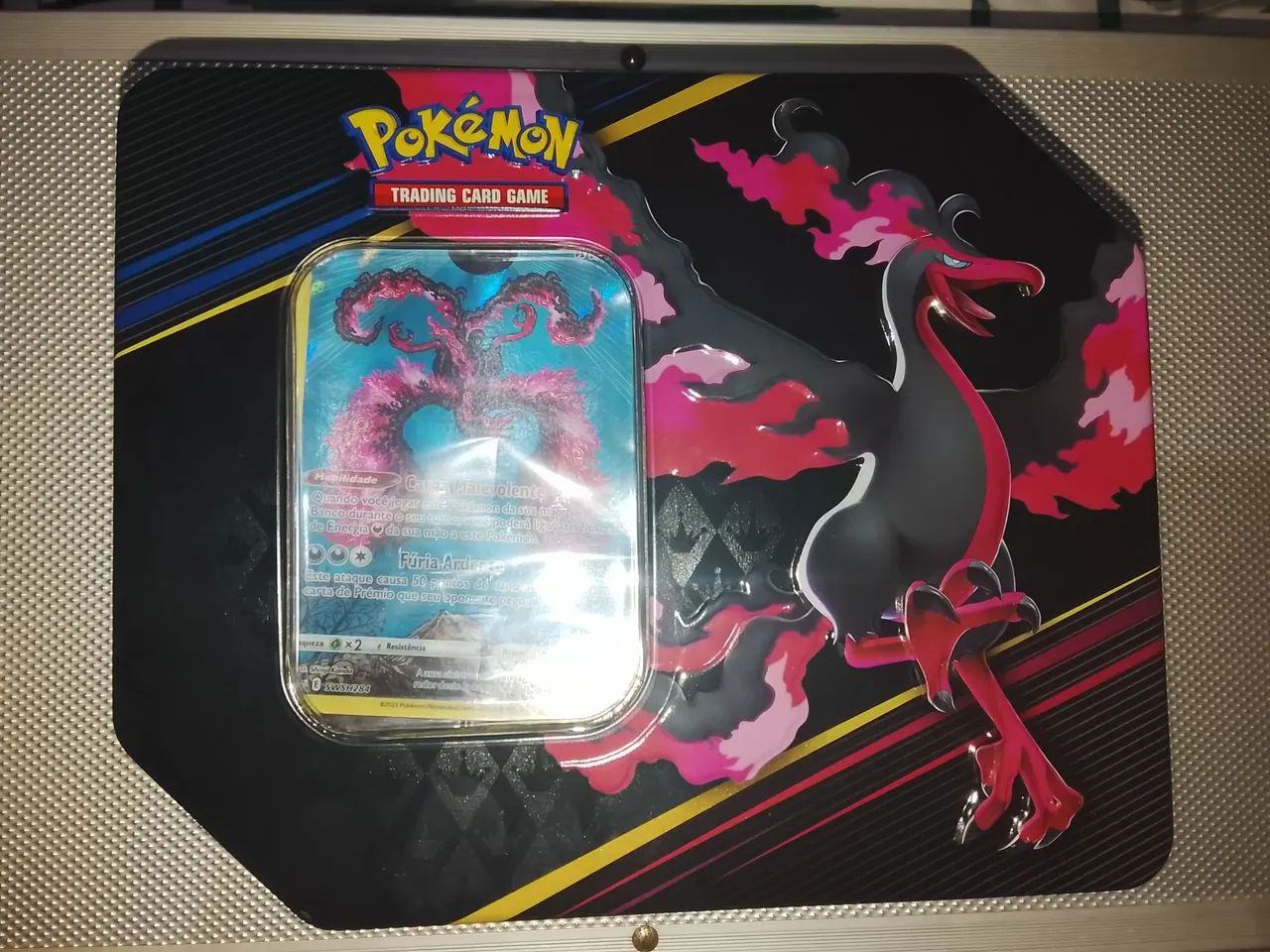 Lata Caixa Pokémon Galarian Moltres Vazia - Foto 3
